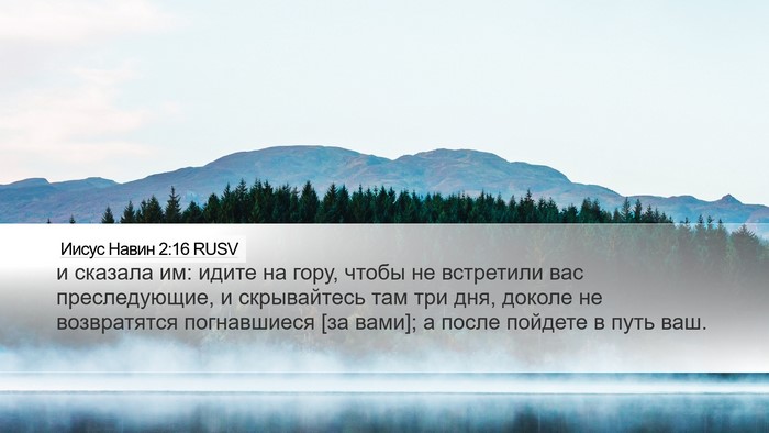 Иисус Навин 2:16 RUSV Bible Verse Image