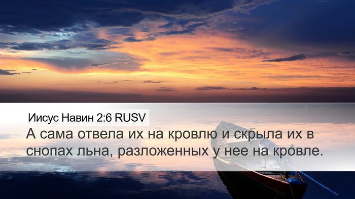 Иисус Навин 2:6 RUSV Bible Verse Image