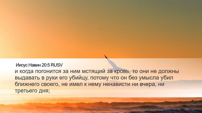 Иисус Навин 20:5 RUSV Desktop Wallpaper - и когда погонится за ним - Desktop Bible Verse Wallpaper