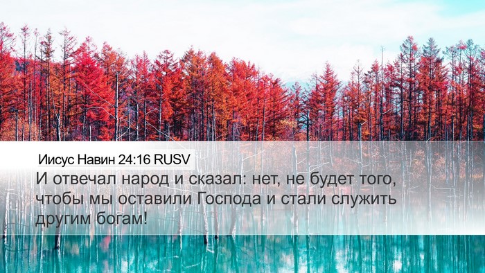 Иисус Навин 24:16 RUSV Desktop Wallpaper - И отвечал народ и сказал: - Desktop Bible Verse Wallpaper