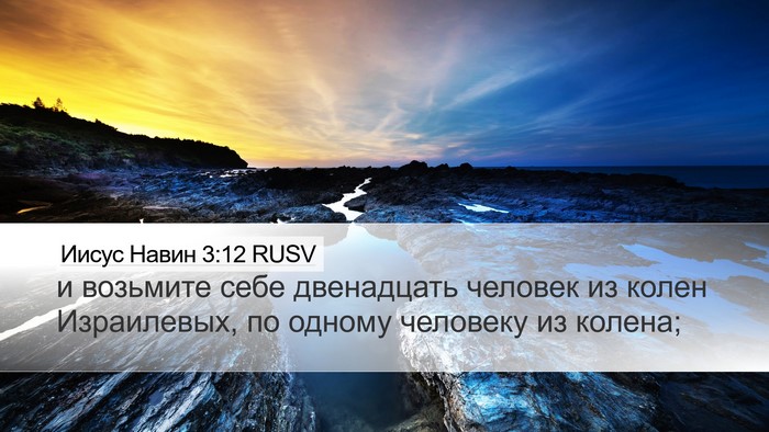 Иисус Навин 3:12 RUSV Bible Verse Image