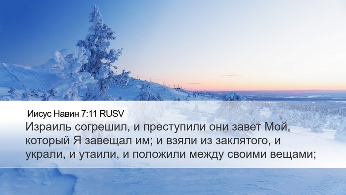 Иисус Навин 7:11 RUSV Bible Verse Image