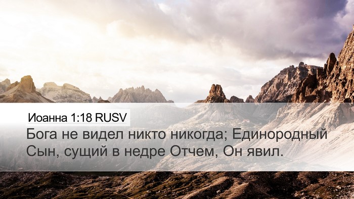 Иоанна 1:18 RUSV Bible Verse Image