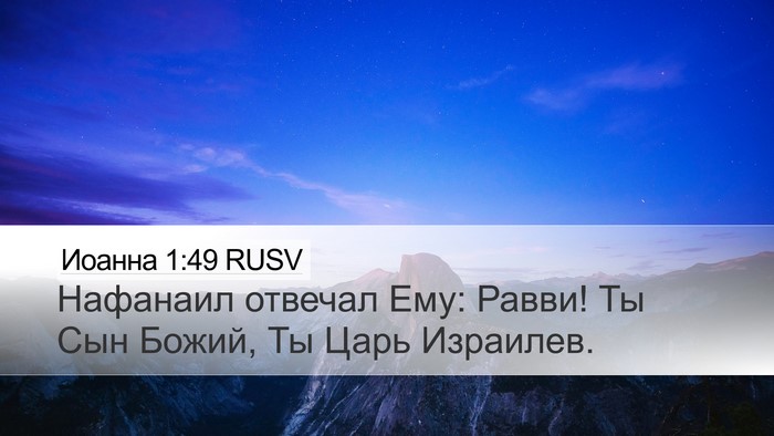 Иоанна 1:49 RUSV Bible Verse Image