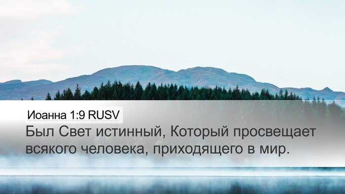 Иоанна 1:9 RUSV Bible Verse Image