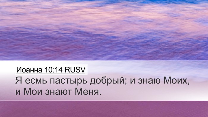 Иоанна 10:14 RUSV Bible Verse Image