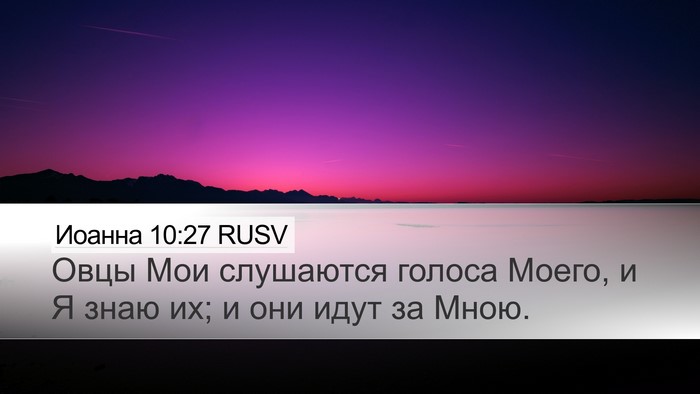 Иоанна 10:27 RUSV Bible Verse Image