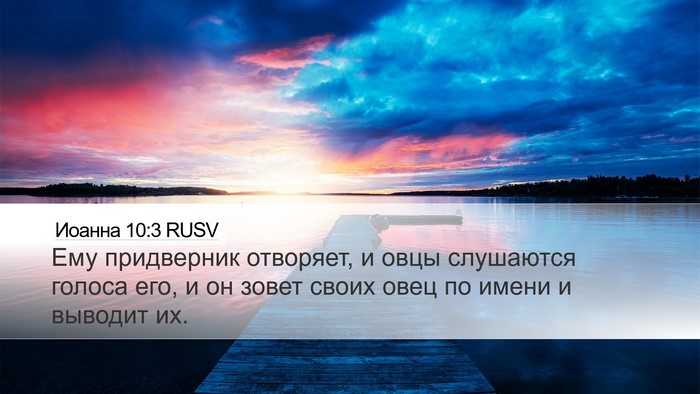Иоанна 10:3 RUSV Bible Verse Image
