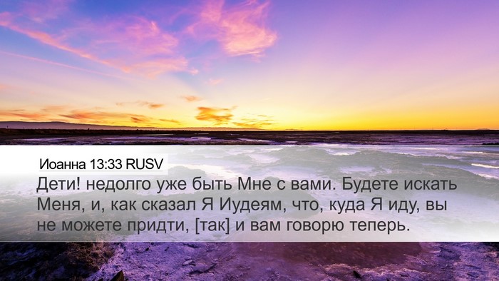 Иоанна 13:33 RUSV Bible Verse Image
