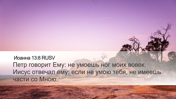 Иоанна 13:8 RUSV Bible Verse Image