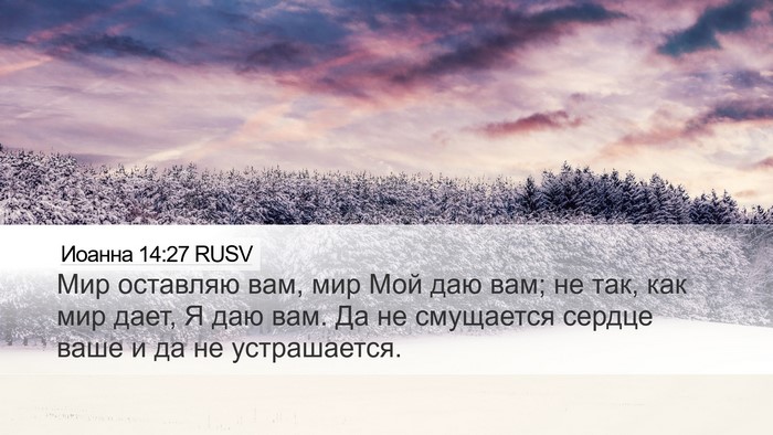 Иоанна 14:27 RUSV Bible Verse Image