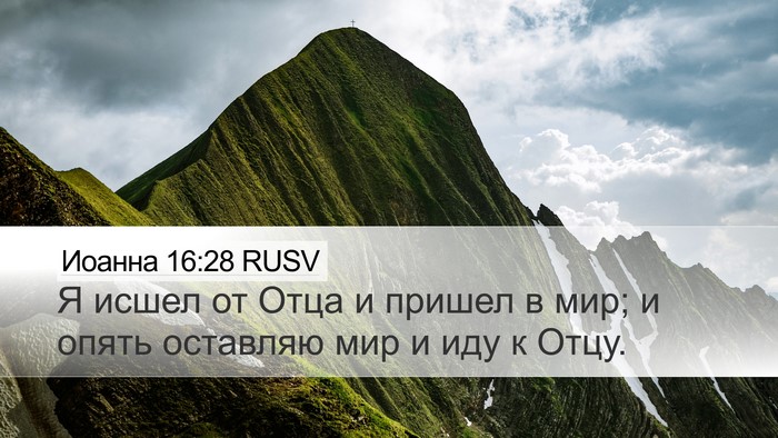 Иоанна 16:28 RUSV Bible Verse Image