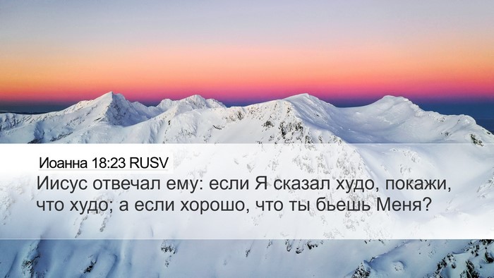 Иоанна 18:23 RUSV Bible Verse Image