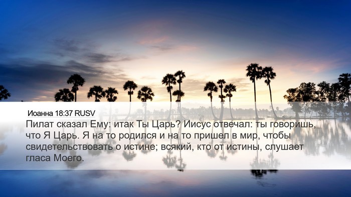 Иоанна 18:37 RUSV Bible Verse Image