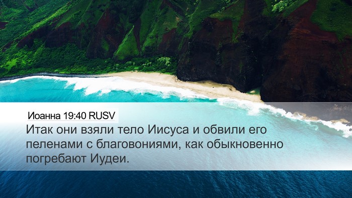 Иоанна 19:40 RUSV Bible Verse Image