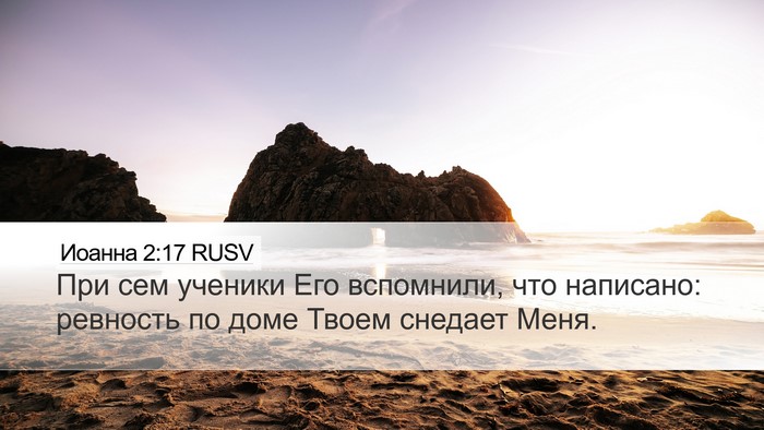 Иоанна 2:17 RUSV Bible Verse Image