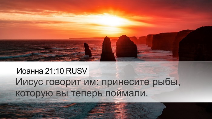 Иоанна 21:10 RUSV Bible Verse Image