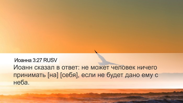 Иоанна 3:27 RUSV Bible Verse Image