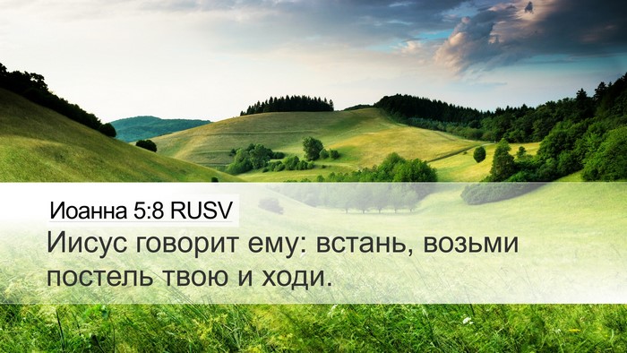 Иоанна 5:8 RUSV Bible Verse Image