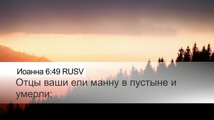 Иоанна 6:49 RUSV Bible Verse Image