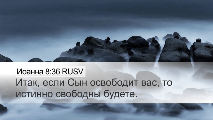 Иоанна 8:36 RUSV Bible Verse Image