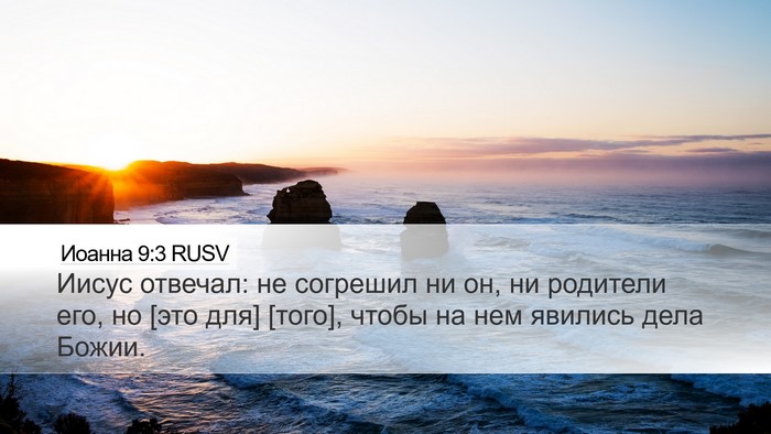 Иоанна 9:3 RUSV Bible Verse Image