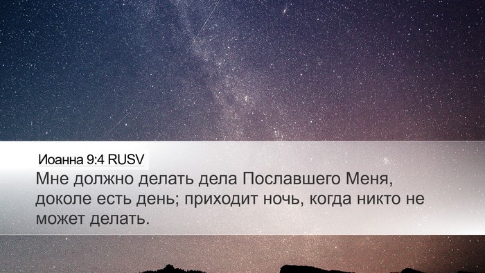 Иоанна 9:4 RUSV Bible Verse Image