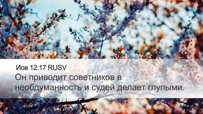 Иов 12:17 RUSV Bible Verse Image