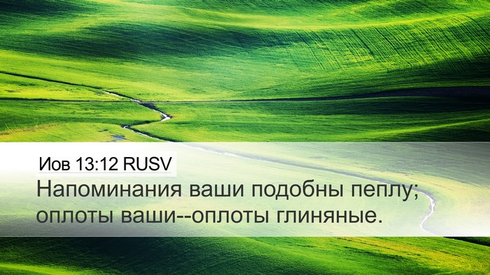 Иов 13:12 RUSV Bible Verse Image