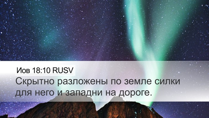 Иов 18:10 RUSV Desktop Wallpaper - Скрытно разложены по земле - Desktop Bible Verse Wallpaper