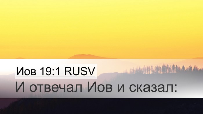Иов 19:1 RUSV Desktop Wallpaper - И отвечал Иов и - Desktop Bible Verse Wallpaper