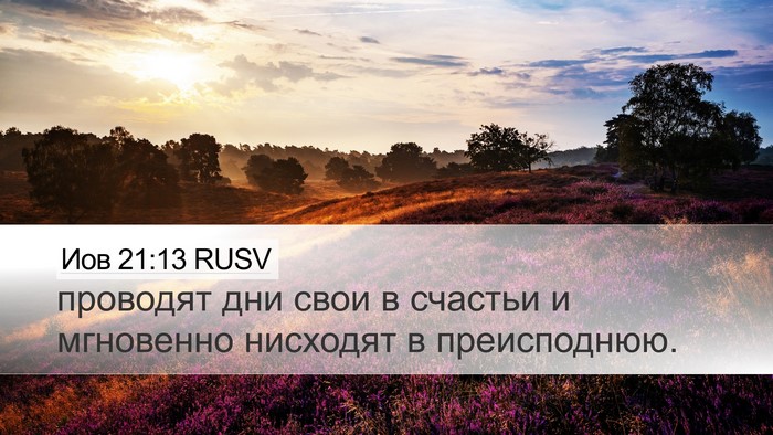 Иов 21:13 RUSV Bible Verse Image