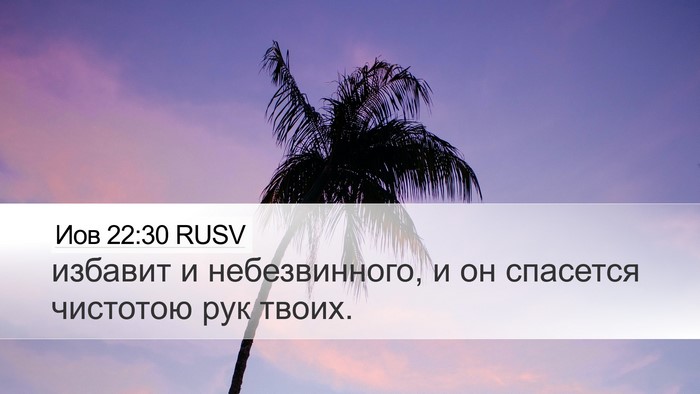 Иов 22:30 RUSV Bible Verse Image