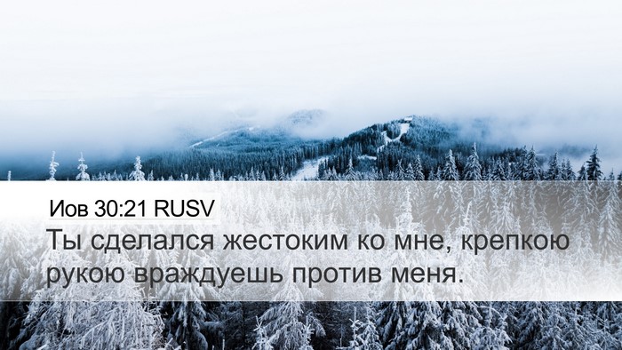 Иов 30:21 RUSV Bible Verse Image