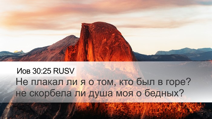 Иов 30:25 RUSV Bible Verse Image