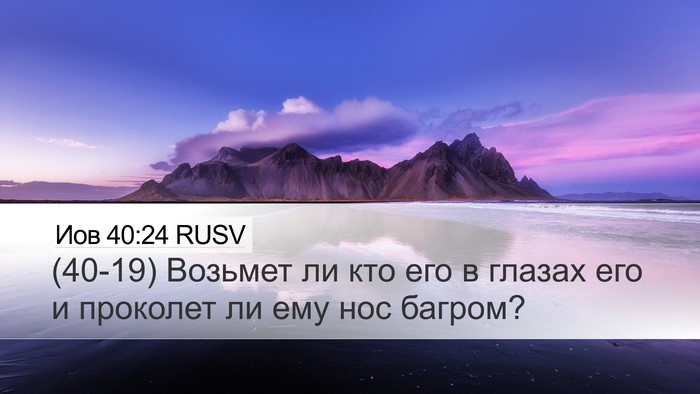 Иов 40:24 RUSV Desktop Wallpaper - (40-19) Возьмет ли кто его в - Desktop Bible Verse Wallpaper