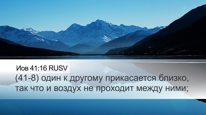 Иов 41:16 RUSV Desktop Wallpaper - (41-8) один к другому - Desktop Bible Verse Wallpaper