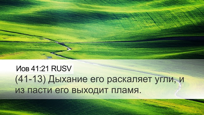 Иов 41:21 RUSV Bible Verse Image