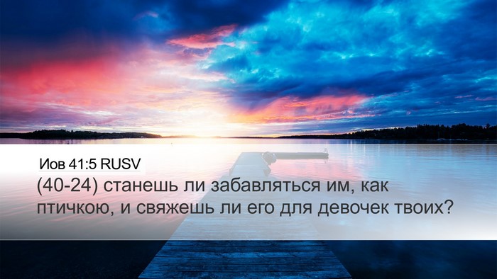Иов 41:5 RUSV Bible Verse Image
