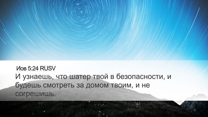 Иов 5:24 RUSV Bible Verse Image