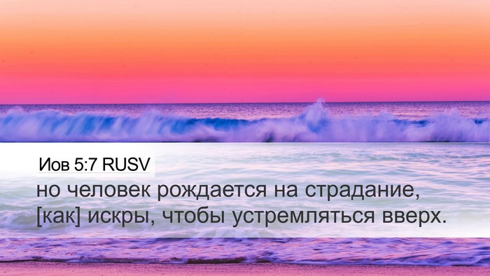 Иов 5:7 RUSV Bible Verse Image