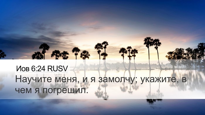Иов 6:24 RUSV Bible Verse Image