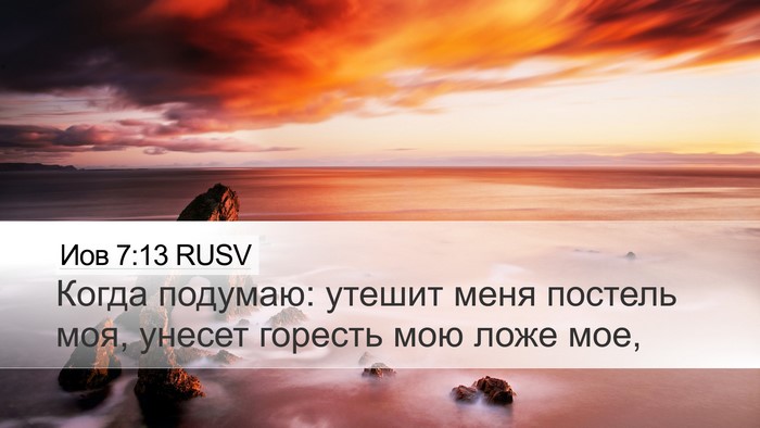 Иов 7:13 RUSV Bible Verse Image