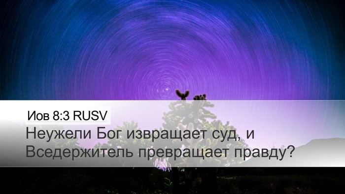 Иов 8:3 RUSV Bible Verse Image
