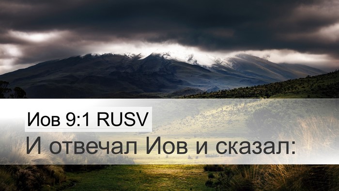 Иов 9:1 RUSV Desktop Wallpaper - И отвечал Иов и - Desktop Bible Verse Wallpaper
