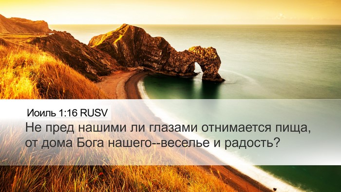 Иоиль 1:16 RUSV Bible Verse Image