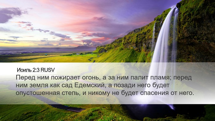 Иоиль 2:3 RUSV Bible Verse Image