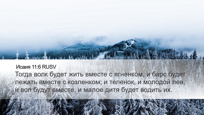 Исаия 11:6 RUSV Bible Verse Image