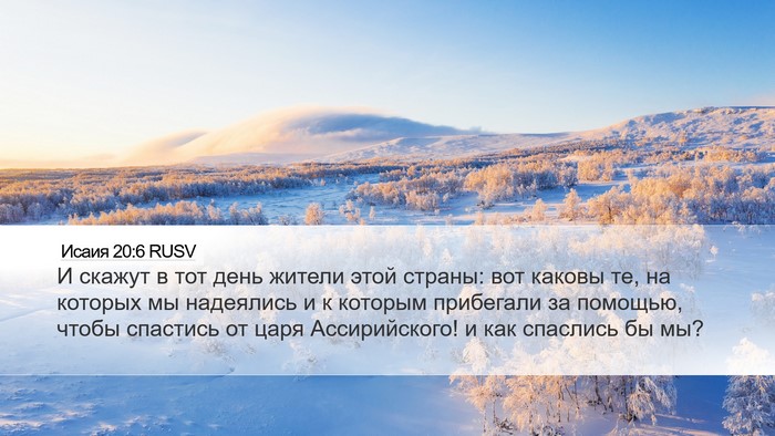 Исаия 20:6 RUSV Bible Verse Image