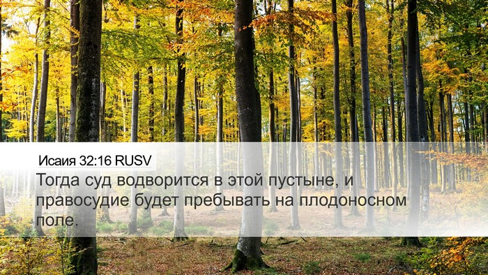 Исаия 32:16 RUSV Bible Verse Image